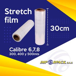 Vinipel stretch film de 30 cm calibre 6, 7 y 8 – rollos de 300 a 500 mts – Imporpack