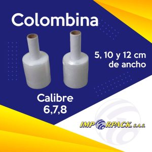 Rollos de vinipel colombina de 5, 10 y 12 cm de ancho con calibres 6, 7 y 8 – Imporpack