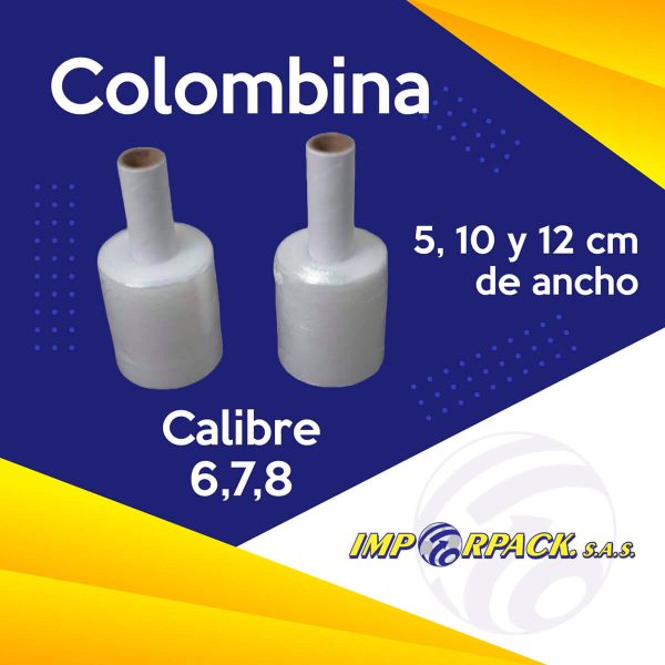 Rollos de vinipel colombina de 5, 10 y 12 cm de ancho con calibres 6, 7 y 8 – Imporpack